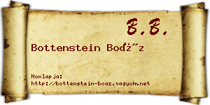 Bottenstein Boáz névjegykártya